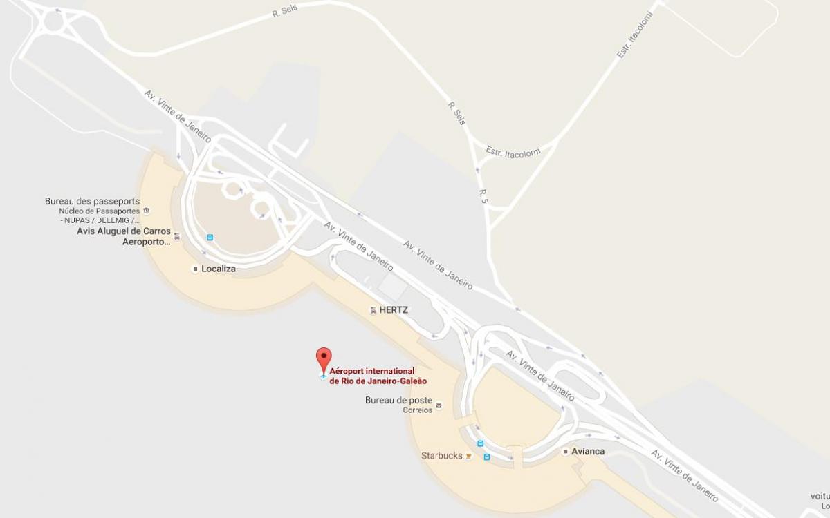 Mapa do aeroporto do Galeão