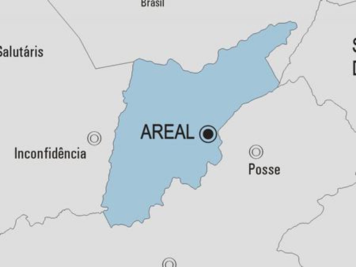 Mapa do município de Areal