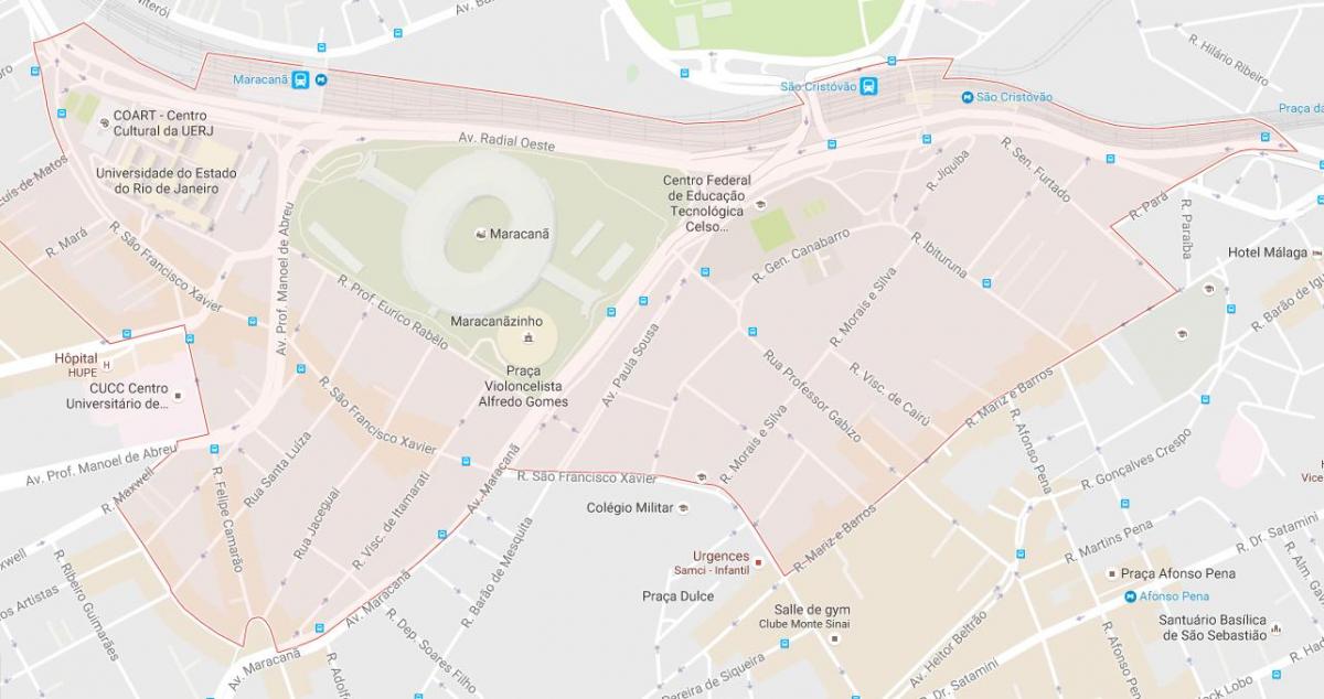 Mapa do bairro Maracanã