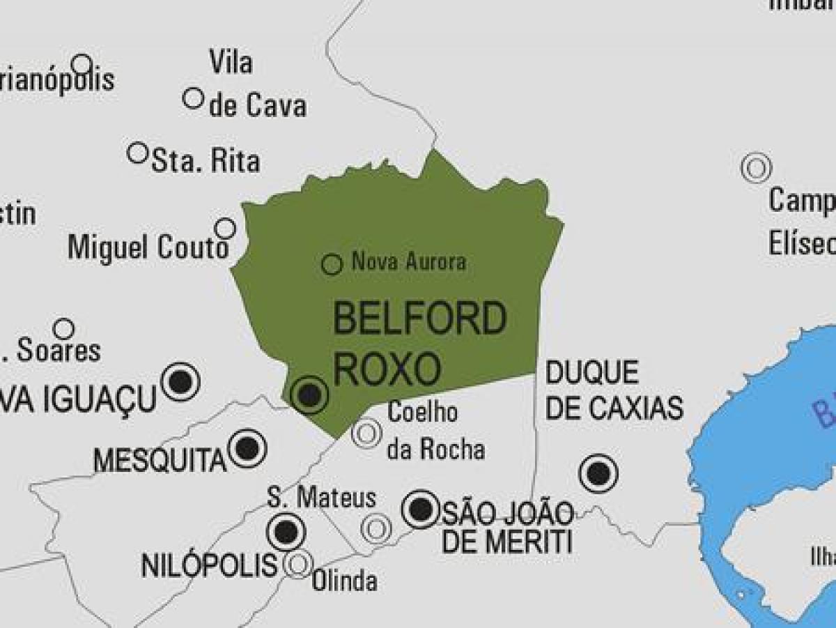 Mapa do município de Belford Roxo