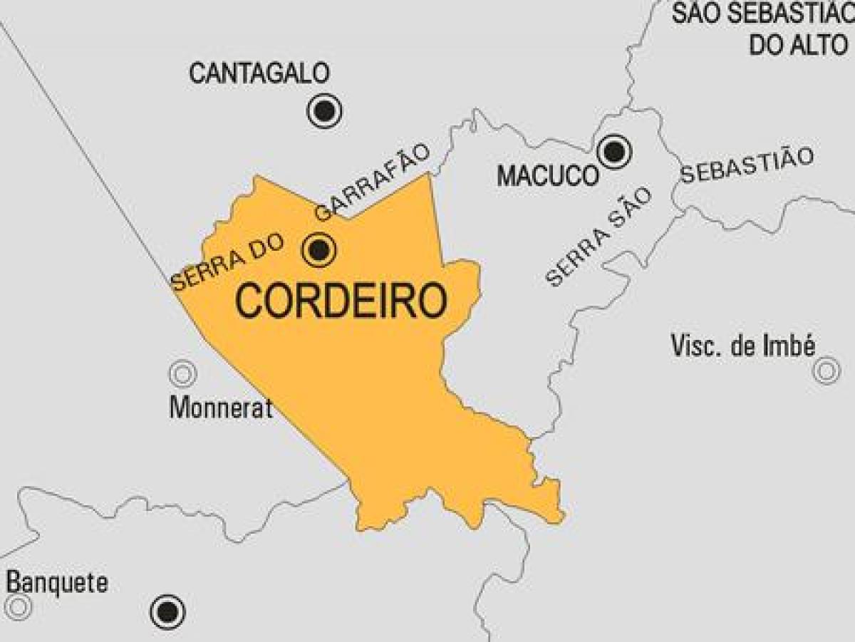 Mapa do município de Cordeiro