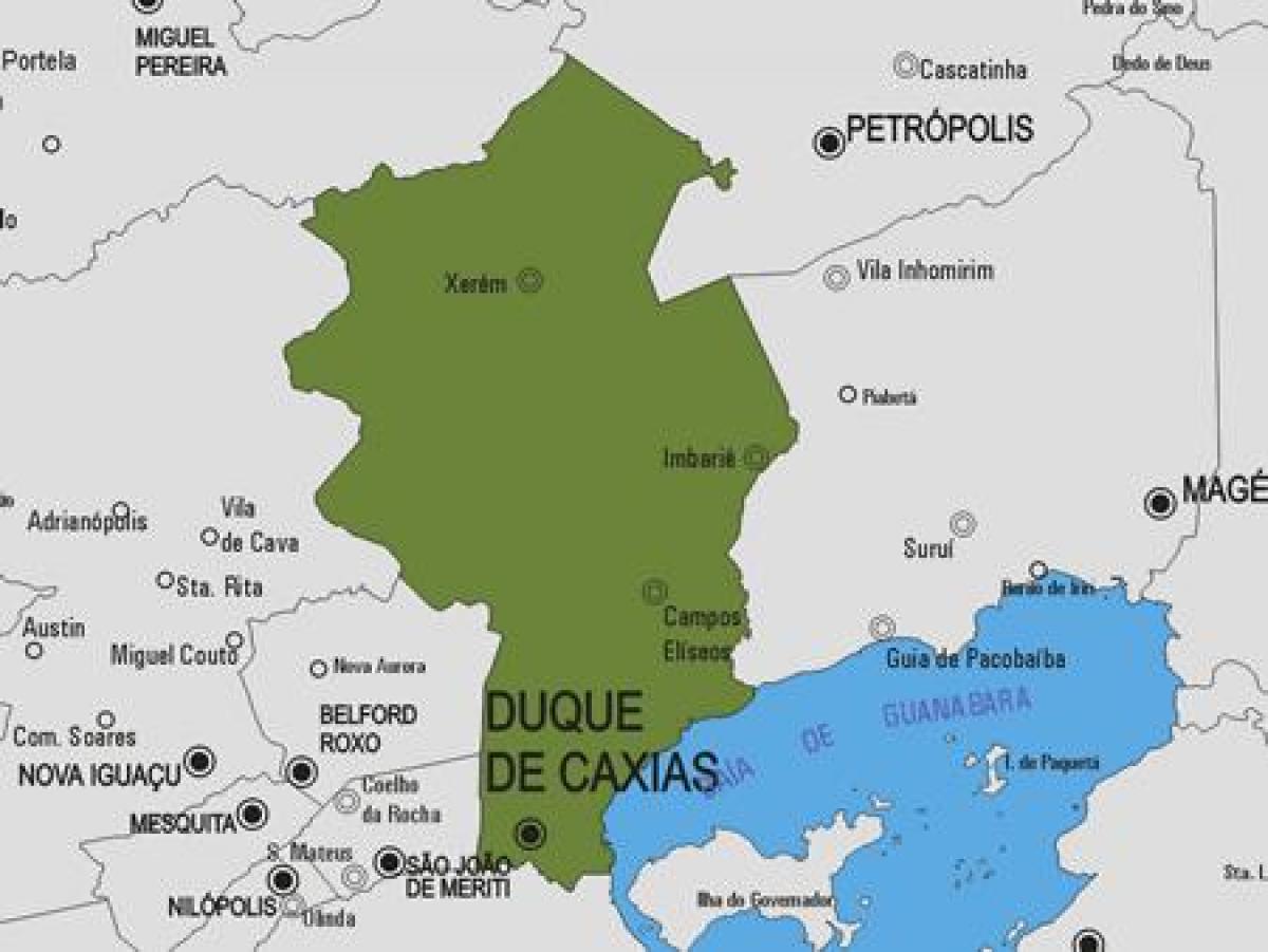 Mapa de Duque de Caxias município