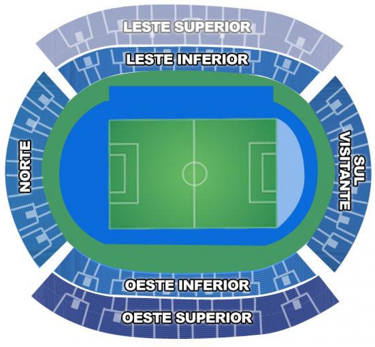 Mapa do estádio Engenhão secteurs