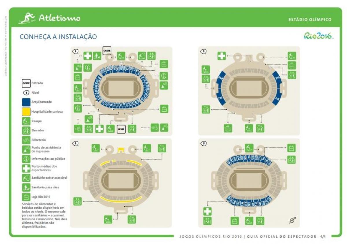 Mapa do estádio do olympique rio de janeiro