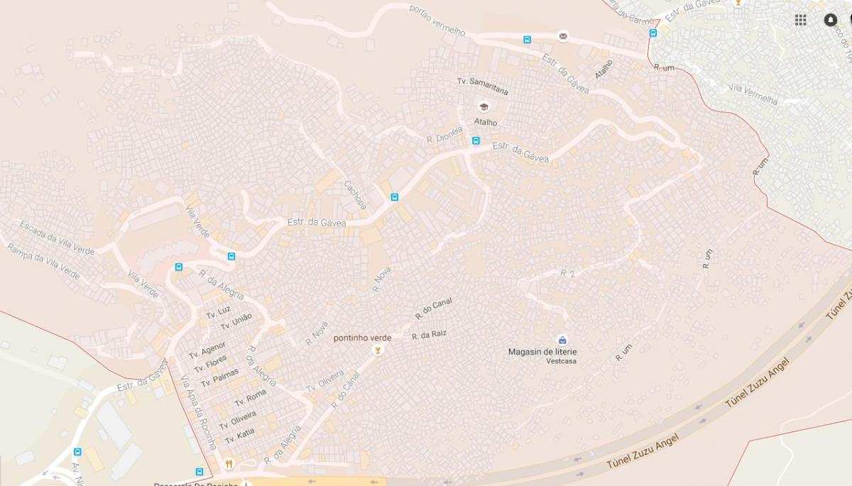 Mapa da favela da Rocinha