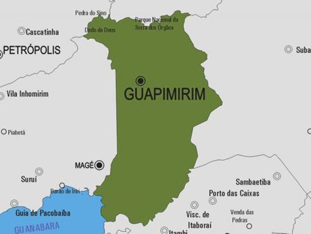 Mapa do município de Guapimirim