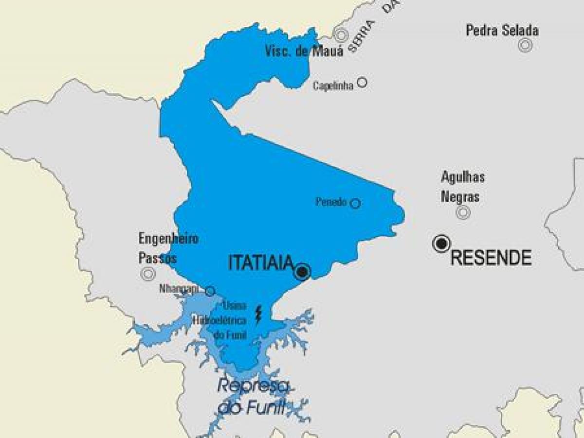 Mapa do município de Itatiaia