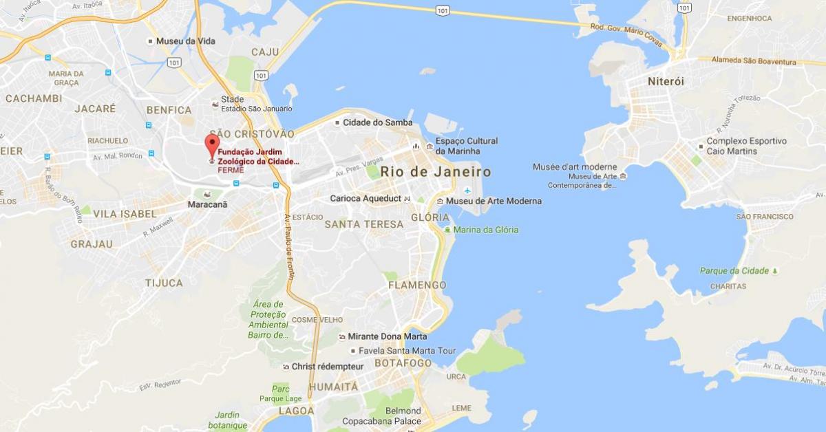 Mapa do jardim Zoológico do Rio de Janeiro