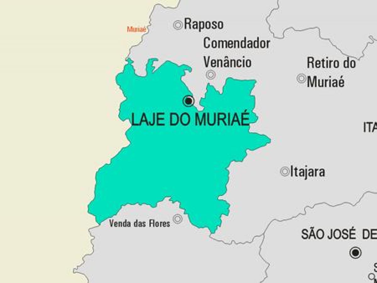 Mapa de Laje do Muriaé município