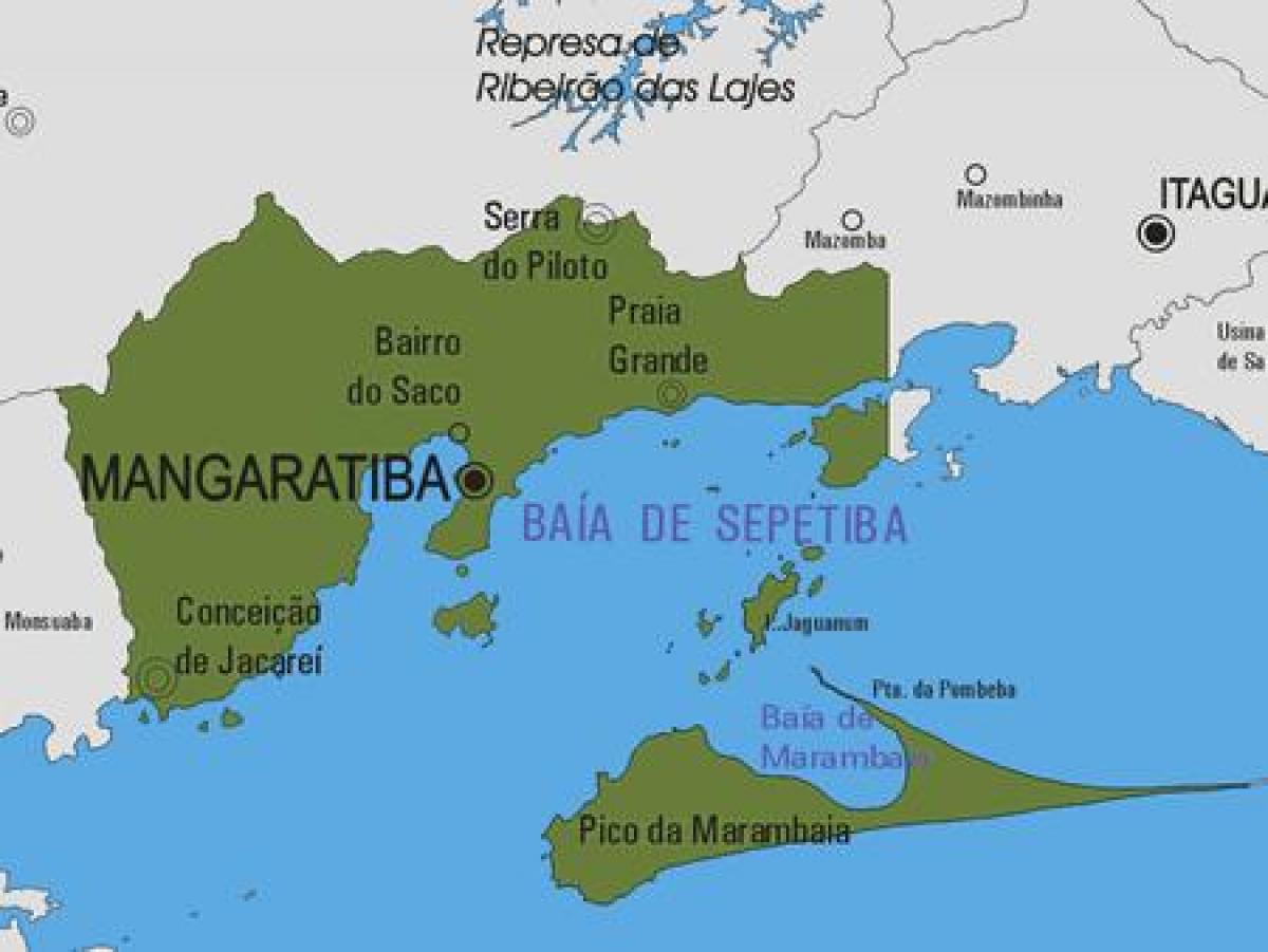 Mapa do município de Mangaratiba