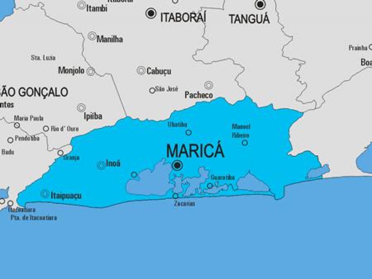 Mapa do município de Maricá