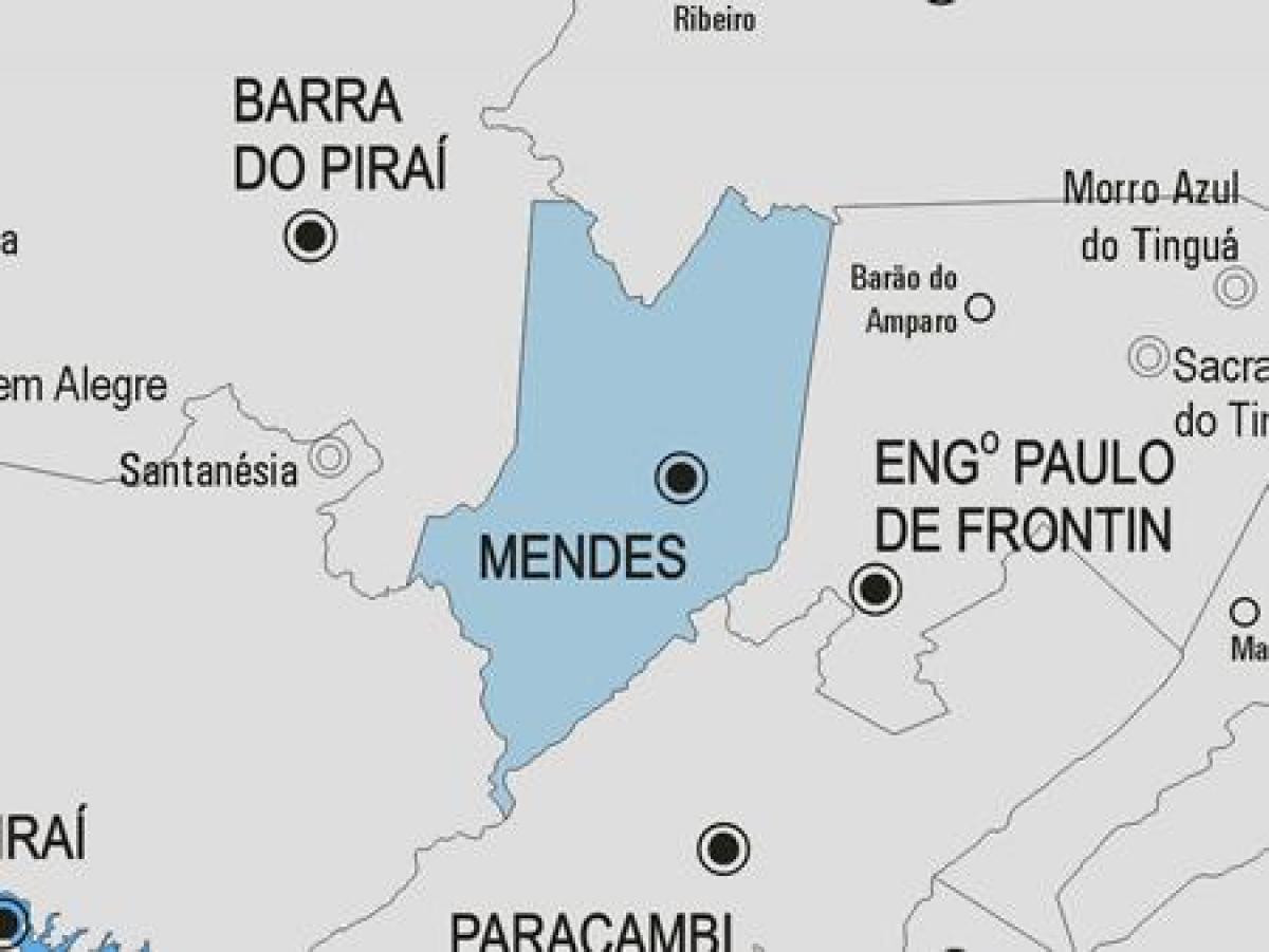 Mapa do município Mendes