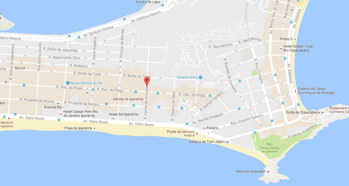 Mapa do quartier gay do Rio de Janeiro