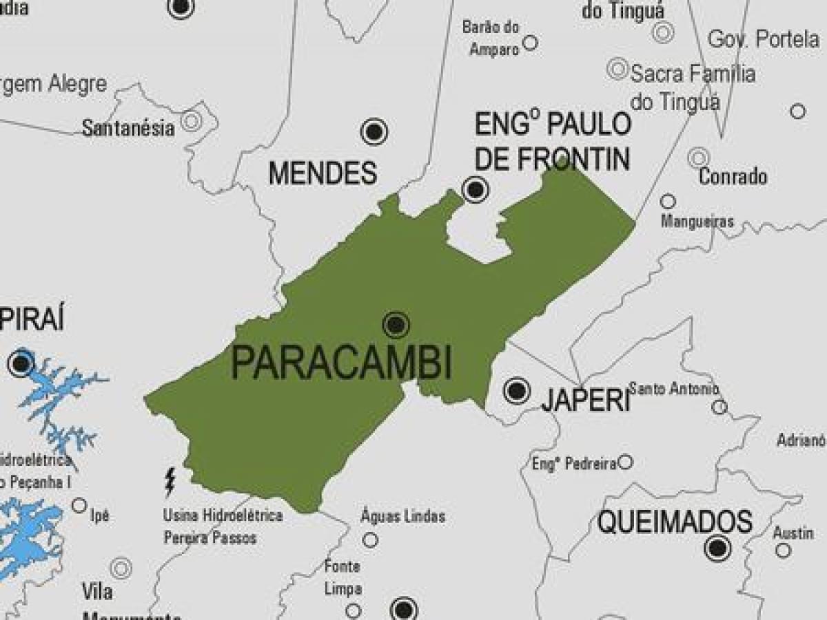 Mapa do município de Paracambi