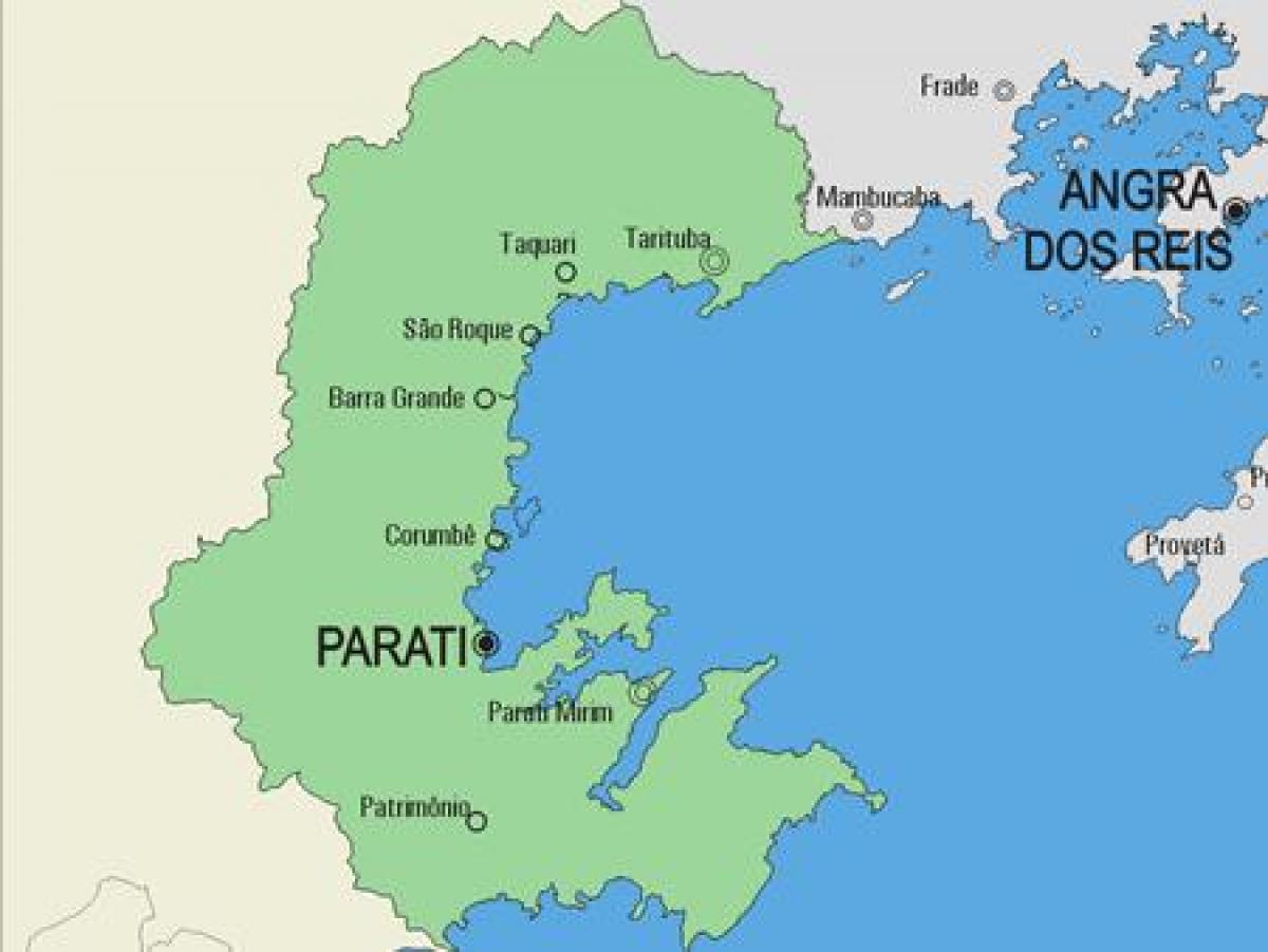 Mapa do município de Parati