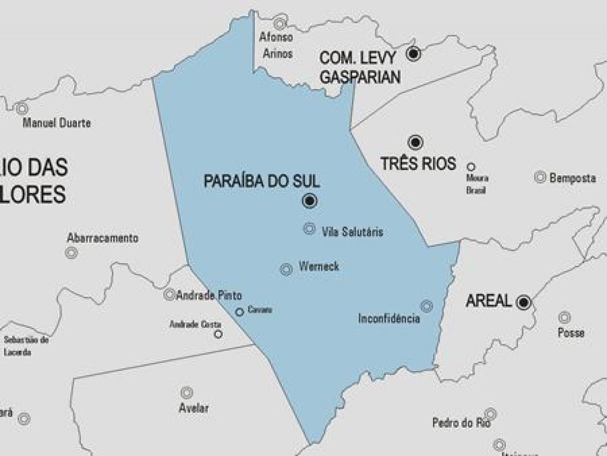 Mapa do Paraíba do Sul município