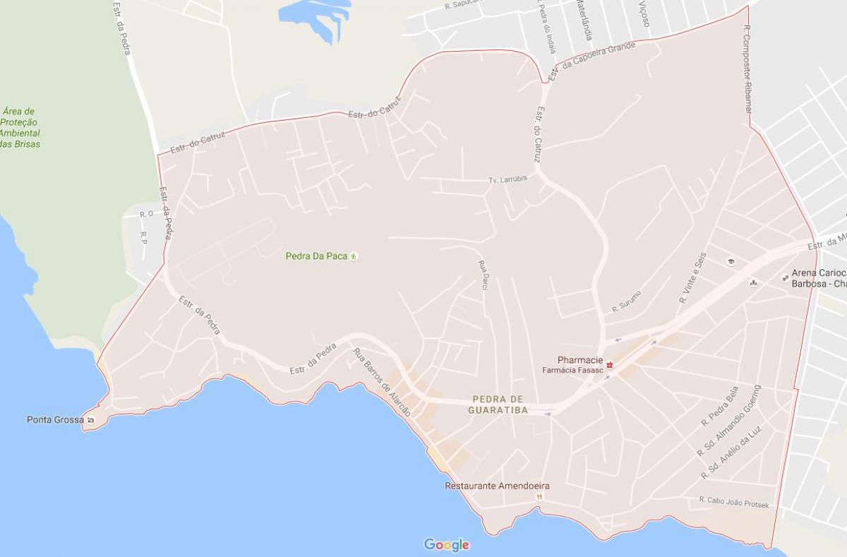 Mapa do bairro de Pedra de Guaratiba