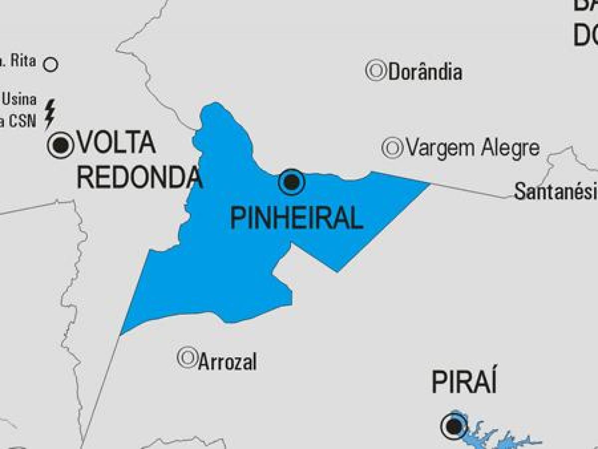 Mapa do município de Pinheiral