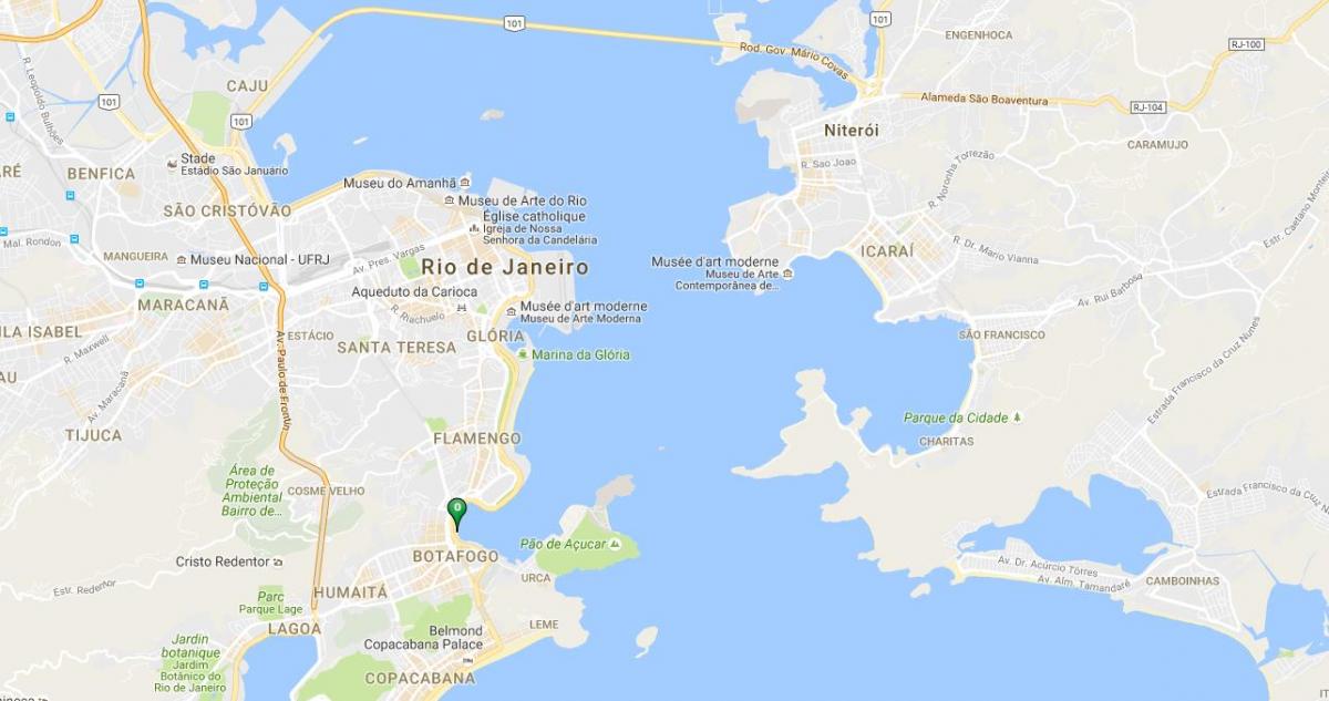Mapa da praia de Botafogo