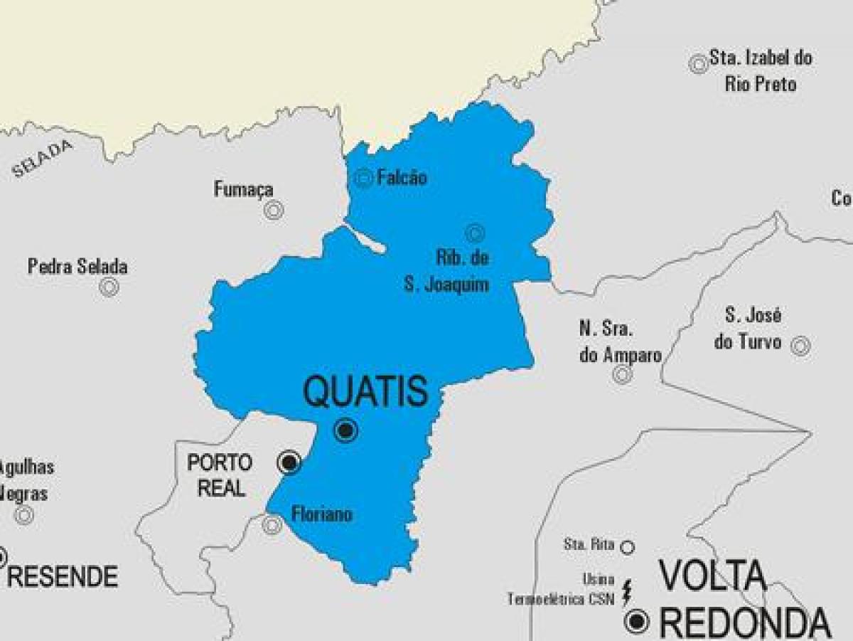 Mapa do município de Quatis