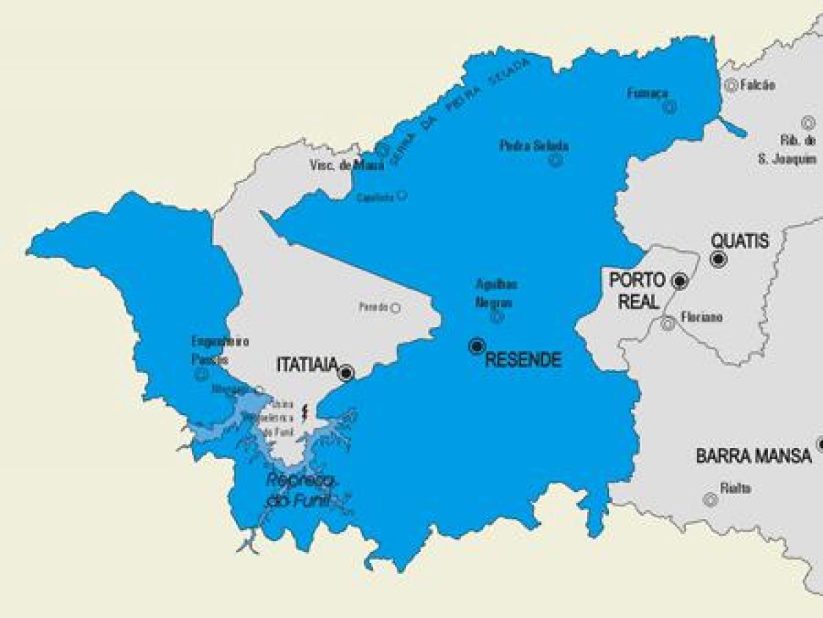 Mapa do município de Resende