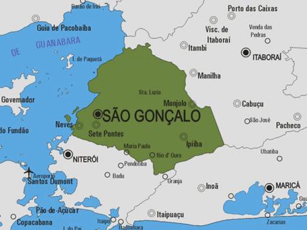 Mapa de São Gonçalo, município