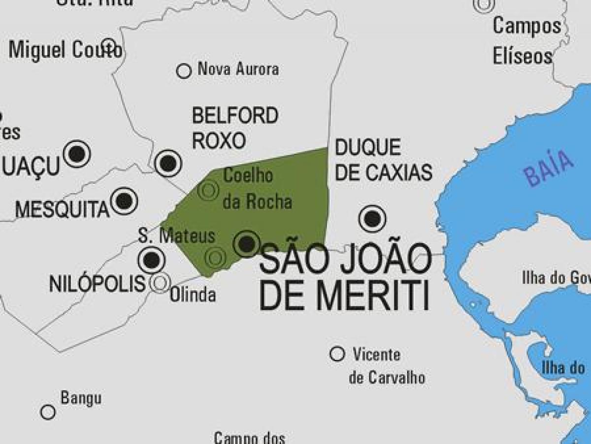 Mapa de São João de Meriti município