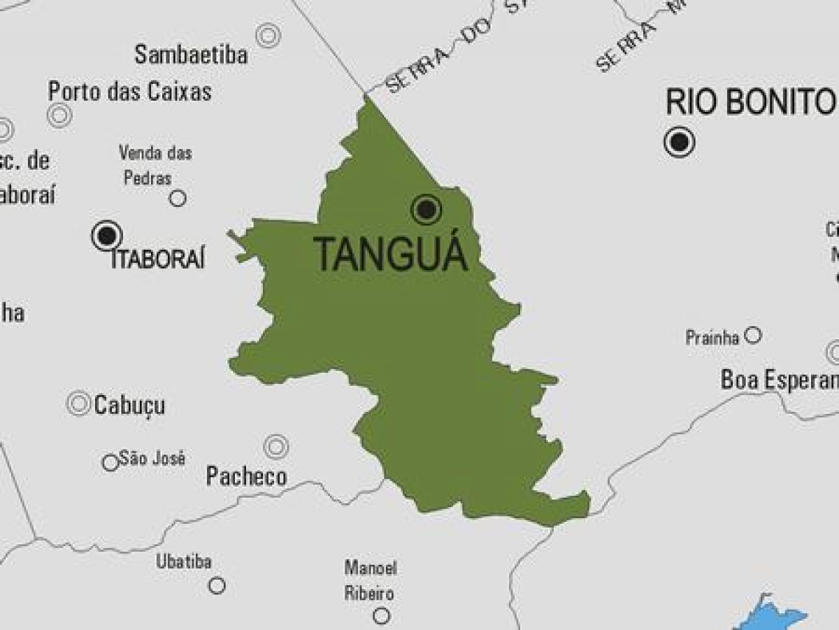 Mapa do município de Tanguá