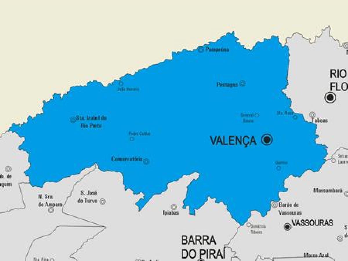 Mapa do município de Valença