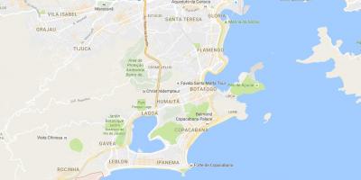 Mapa da favela do Vidigal