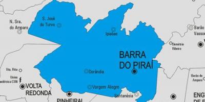 Mapa de Barra do Piraí, município