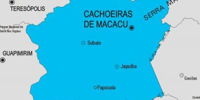 Mapa de Cachoeiras de Macacu município
