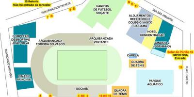Mapa do estádio de São Januário