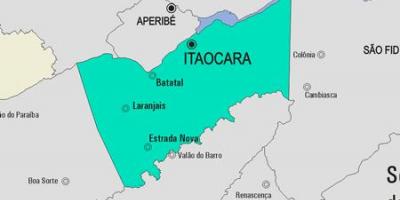 Mapa do município de Itaocara