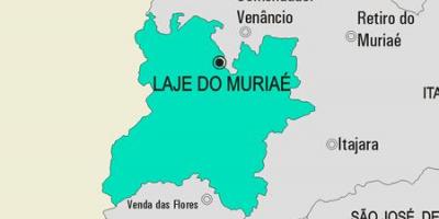 Mapa de Laje do Muriaé município