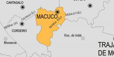 Mapa do município de Macuco
