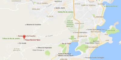 Mapa do parque nacional da Tijuca