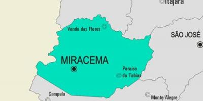 Mapa do município de Miracema