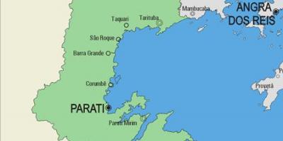 Mapa do município de Parati