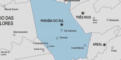 Mapa do Paraíba do Sul município