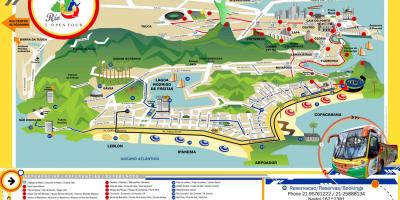 Mapa dos ônibus Turísticos de Rio de Janeiro
