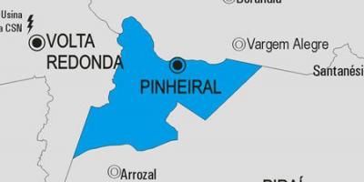 Mapa do município de Pinheiral