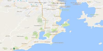 Mapa da praia de São Conrado
