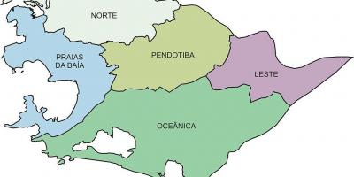 Mapa das Regiões de Niterói