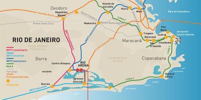 Mapa do Rio de Arena localização