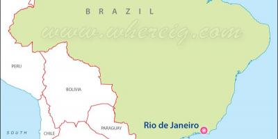 Mapa de Rio de Janeiro no Brasil