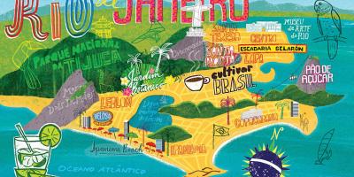 Mapa do Rio de Janeiro papel de parede