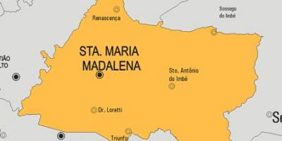 Mapa do município de Santa Maria Madalena