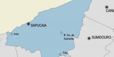 Mapa do município de Sapucaia