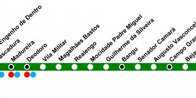 Mapa da SuperVia - Linha Santa Cruz